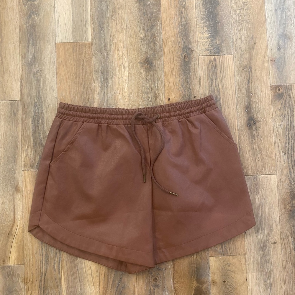 Faux Leather Shorts NWOT